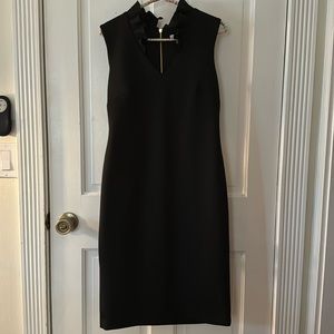 Calvin Klein size 6 ruffle neck dress